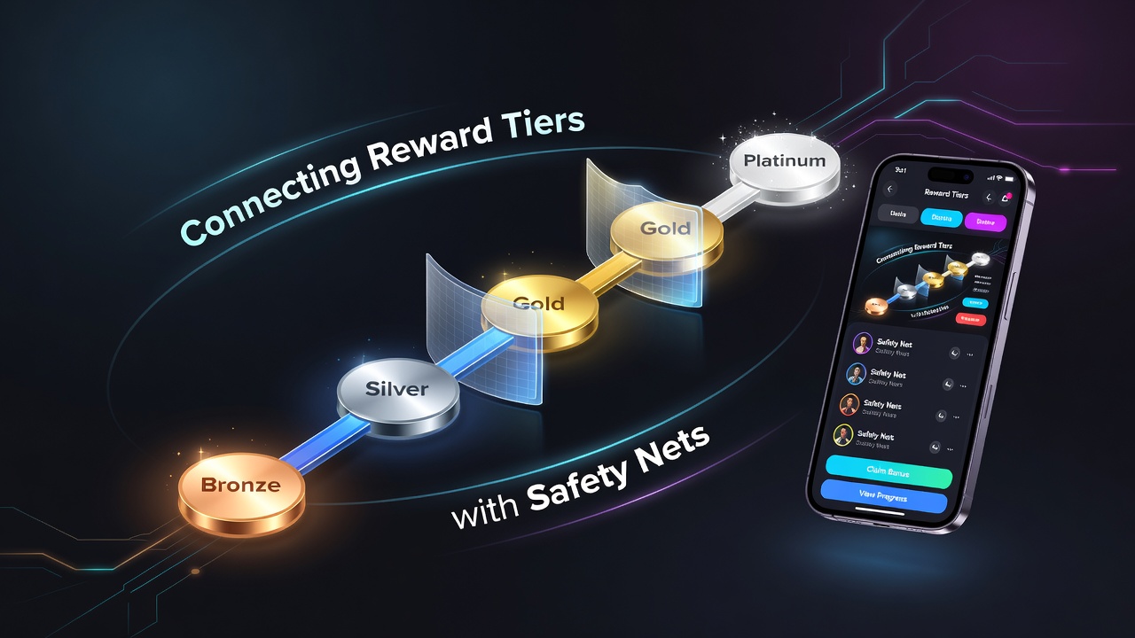 Close-up of casino app dashboard displaying loyalty progress bar next to safety limit indicators