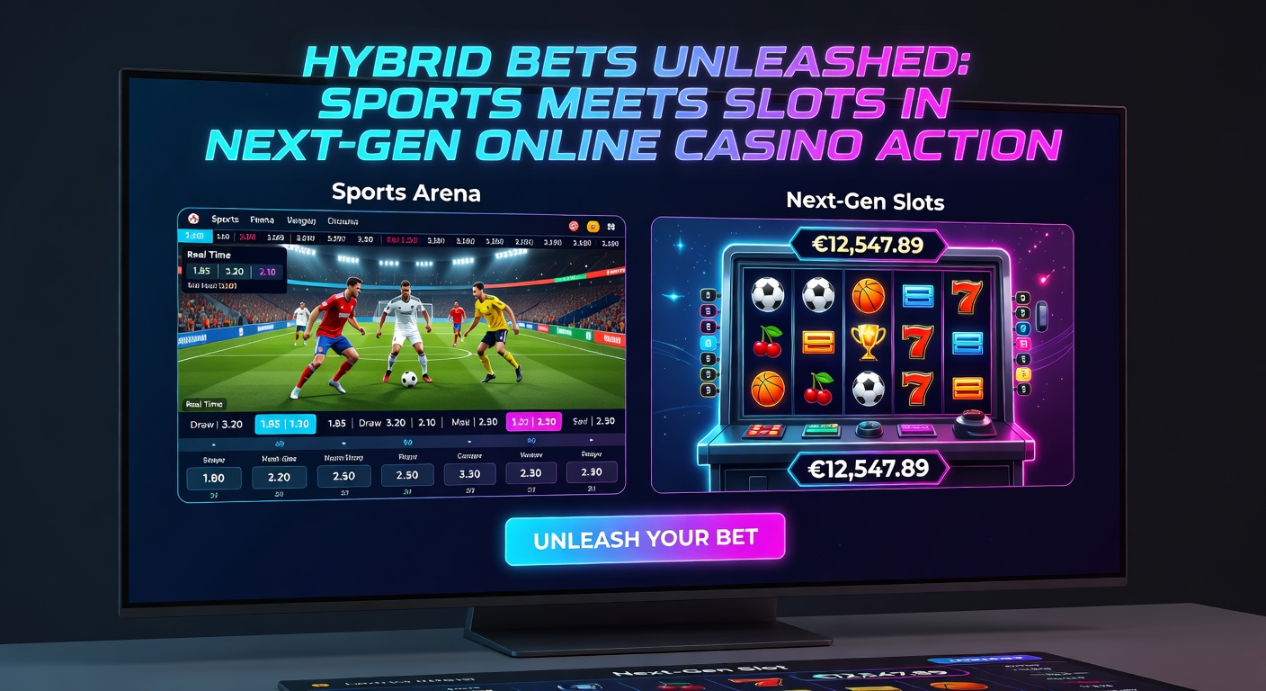Close-up of a hybrid betting screen featuring tennis match live stats integrated with glowing slot symbols and payout meters