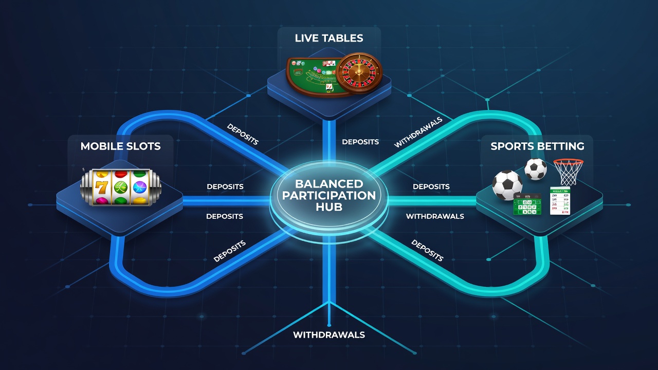 Diagram showing transaction monitoring and protection layers across different gambling formats
